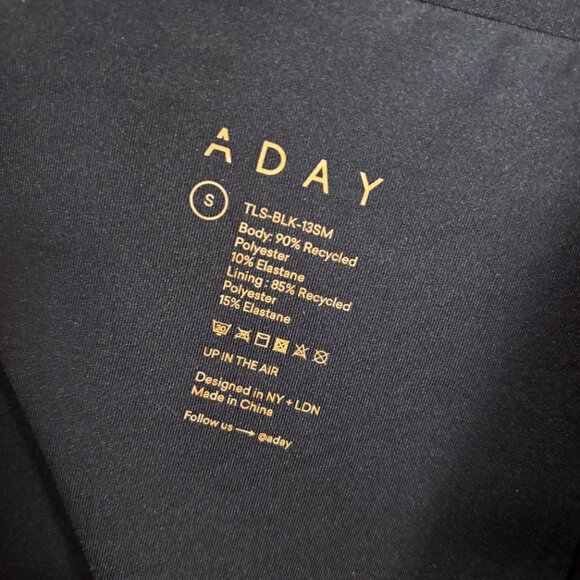 ADAY Jacket Up In The Air Asymmetrical Scuba Jersey Moto Zip Black - Picture 7 of 8